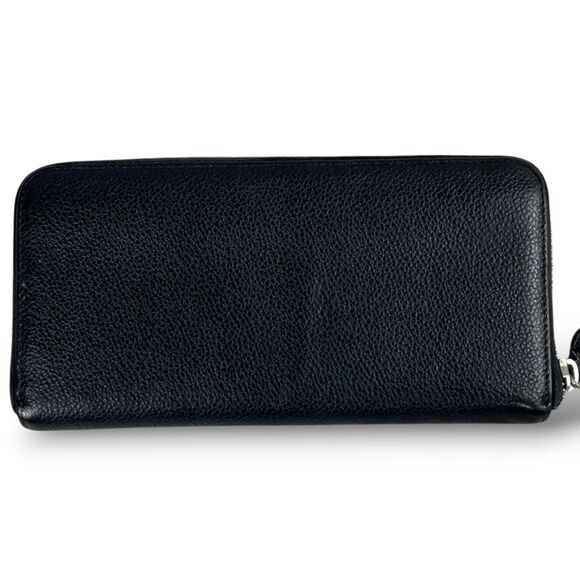 Saint Laurent Authentic Black Leather Long Continental Zippy Wallet w/ Box & Bag - Picture 2 of 10